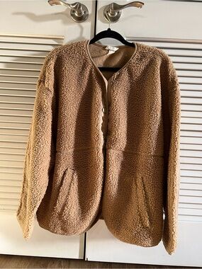 H&M Camel Teddy Sherpa Jacket